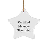 Funny Massage Therapist Gifts - Inspirational Star Ornament from Friends for Christmas - Image 1